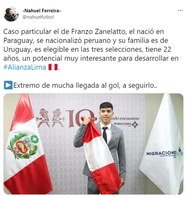 Franco Zanelatto Alianza Lima
