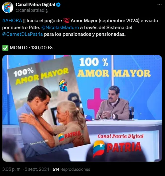 pago del 100% Amor Mayor pago del 100% Amor Mayor