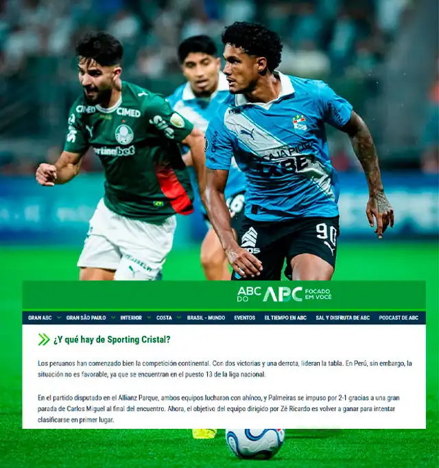 Sporting Cristal vs Palmeiras, Copa Libertadores