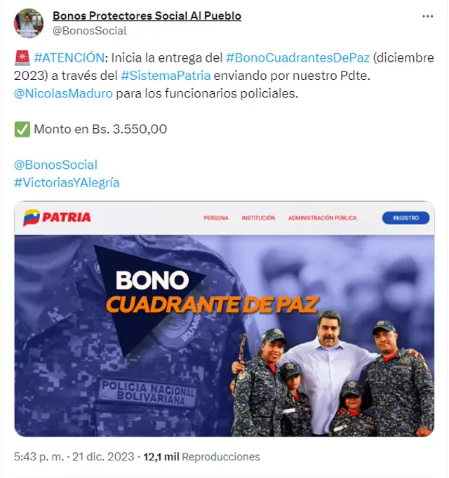 Bono Cuadrante de Paz