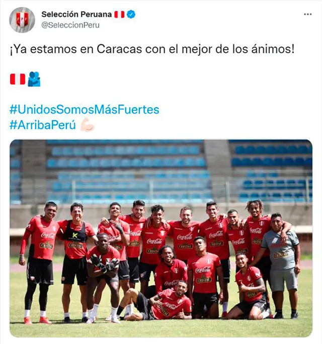 Mensaje de la Selección Peruana a poco del duelo ante Venezuela. Mensaje de la Selección Peruana a poco del duelo ante Venezuela.