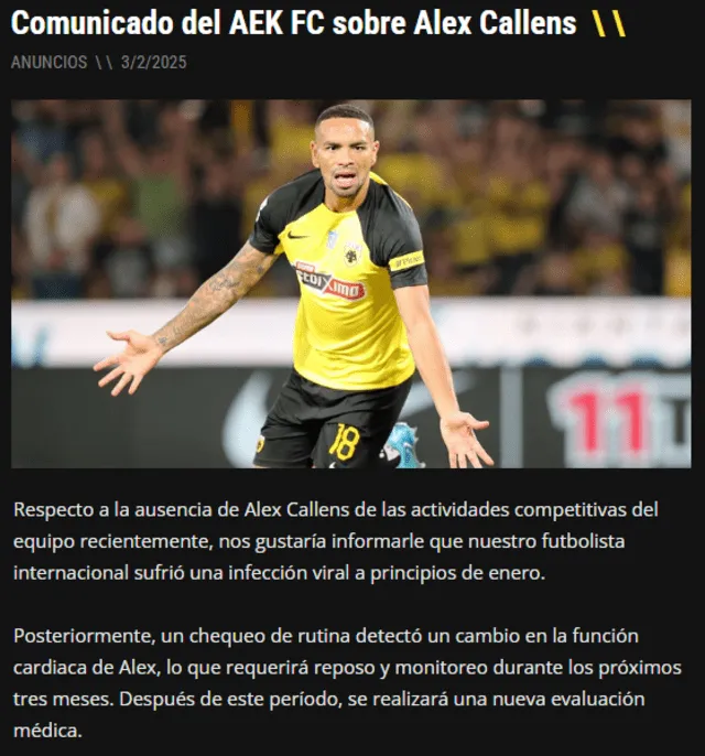 Alexander Callens, AEK Atenas Alexander Callens, AEK Atenas