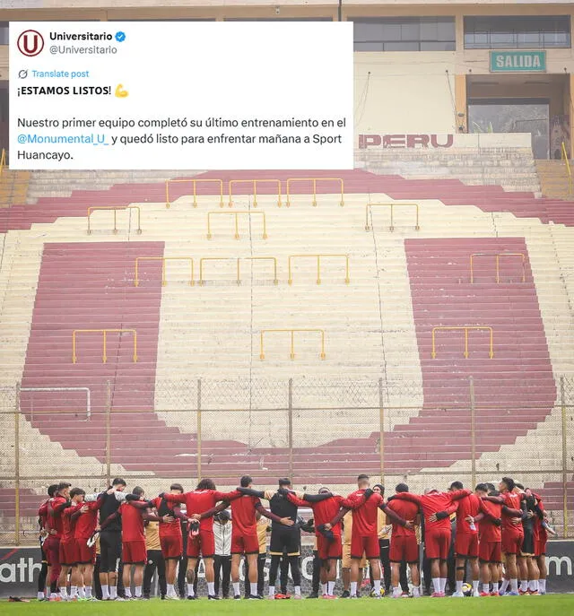 La publicación de Universitario en redes sociales    
