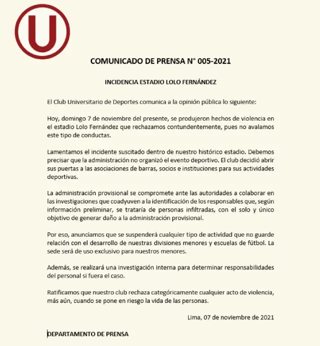 Universitario Lolo Fernández