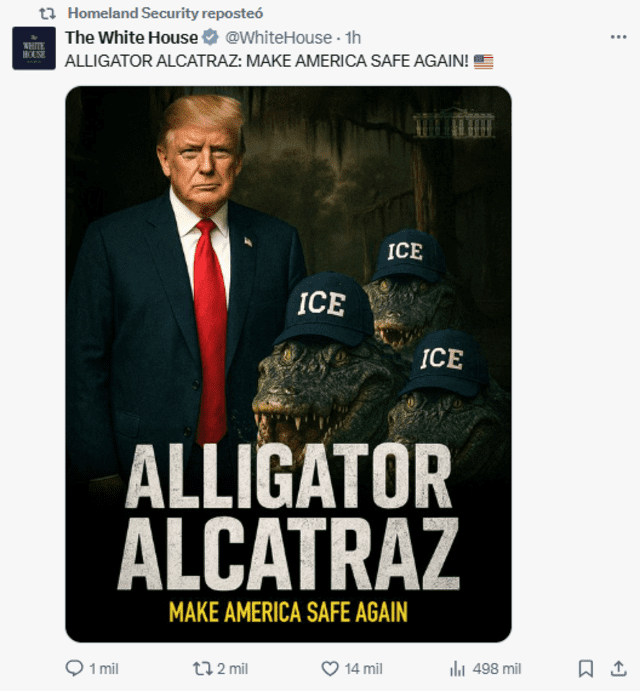 Donald Trump visita Alligator Alcatraz
