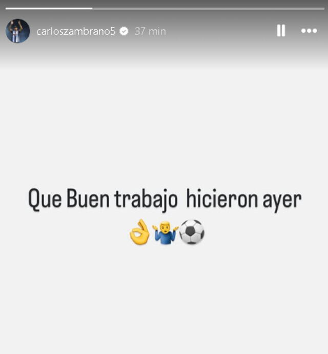 La publicación de Carlos Zambrano en Instagram    