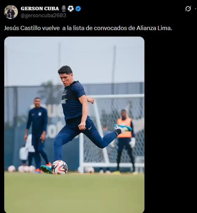 Jesús Castillo vuelve a estar en lista. Foto: X