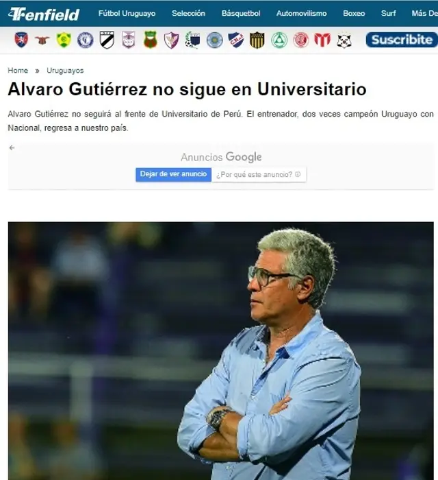Tenfield sobre salida de Álvaro Gutiérrez.
