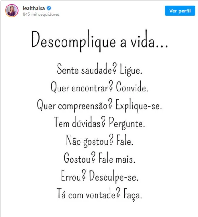 Instagram, Thaísa Leal.