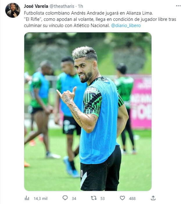 Andrés Andrade llega este miércoles al Perú para firmar por Alianza Lima   