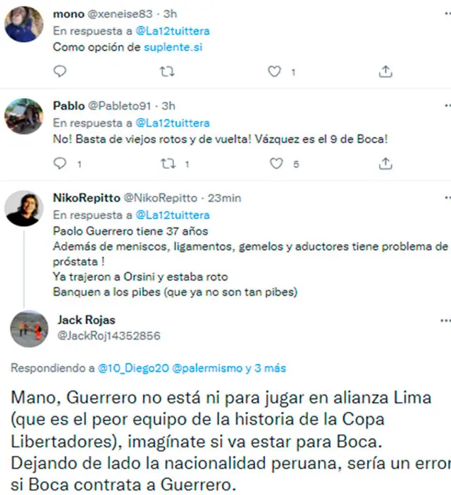 Hinchas de Boca Juniors se pronunciaron sobre la posible llegada de Guerrero. Hinchas de Boca Juniors se pronunciaron sobre la posible llegada de Guerrero.