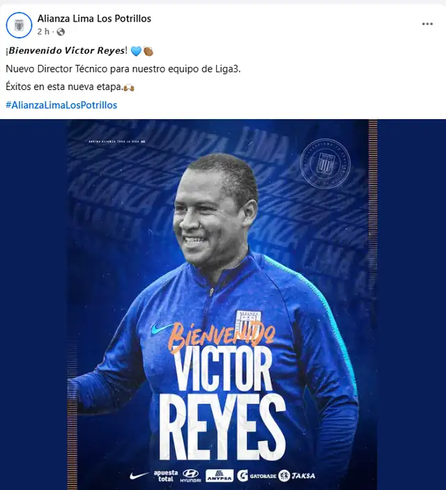Victor Reyes es nuevo DT de Alianza Lima Victor Reyes es nuevo DT de Alianza Lima