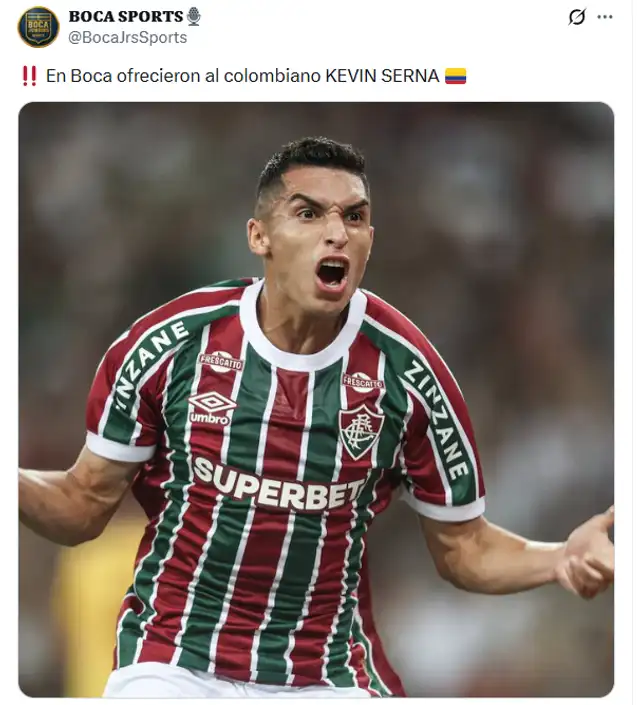  Kevin Serna podría ser refuerzo de Boca Juniors de Argentina   