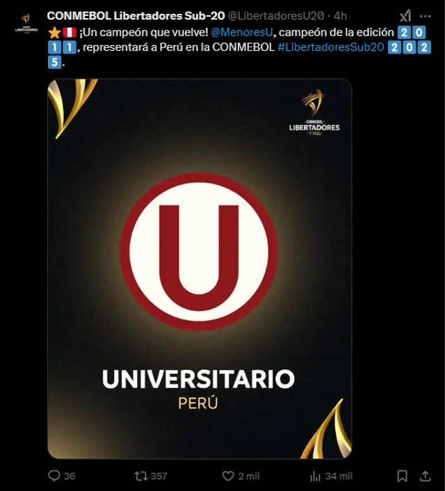 Universitario de Deportes, Copa Libertadores Sub 20
