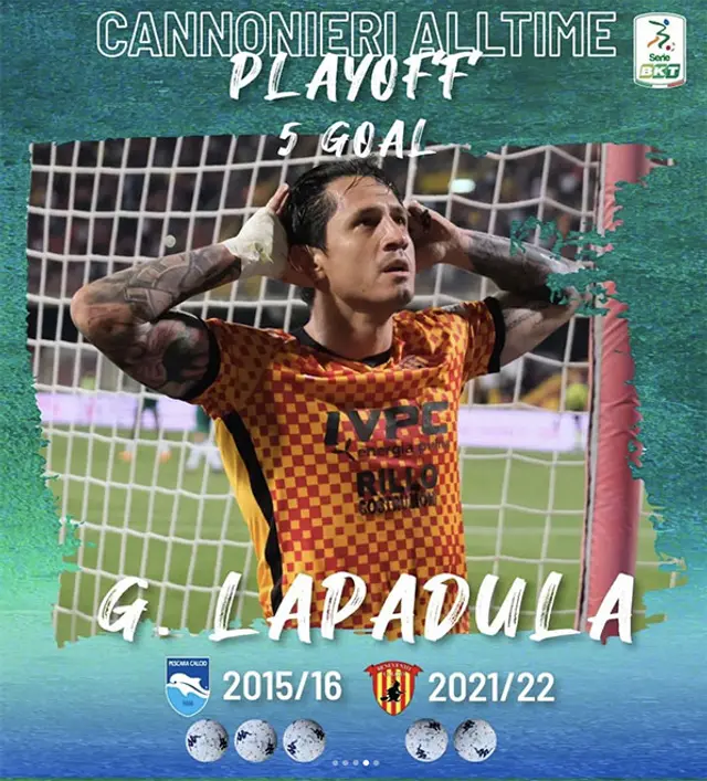 Lapadula, Serie B, Seleccion Peruana, Benevento