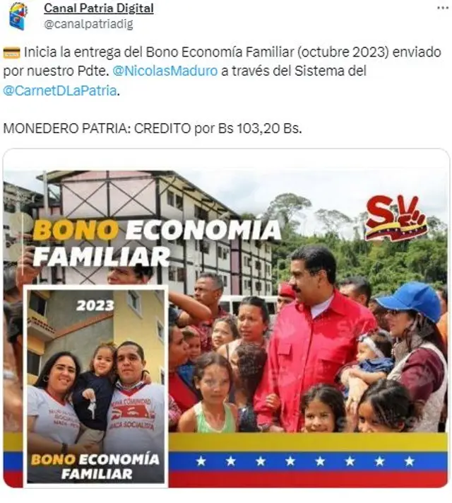 Bono Economía Familiar