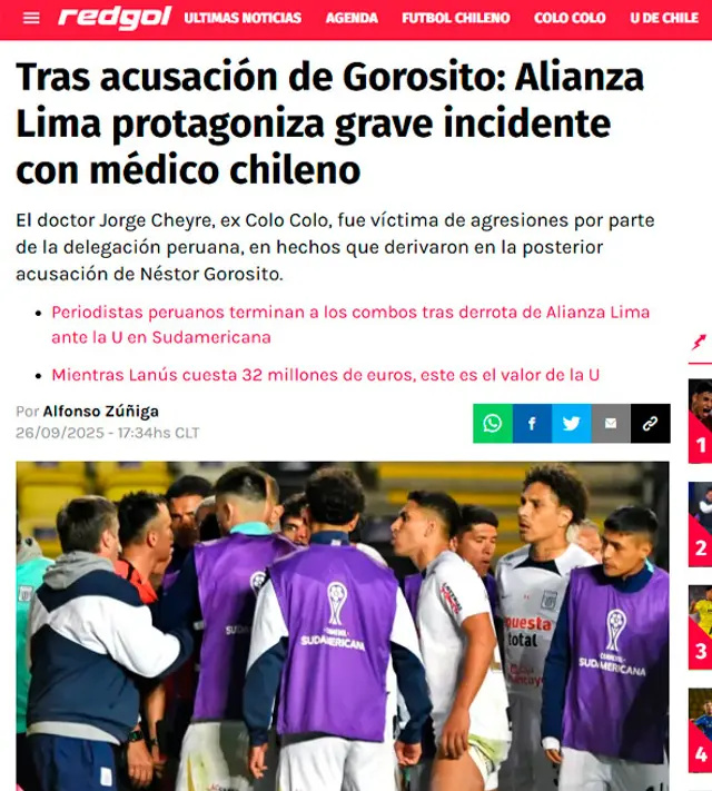 Alianza Lima vs U de Chile