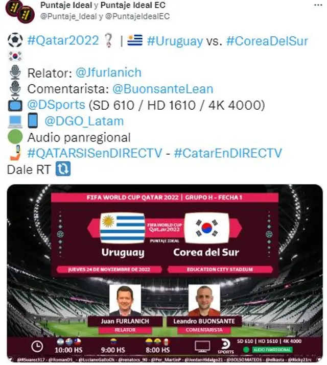 Uruguay vs Corea del Sur 