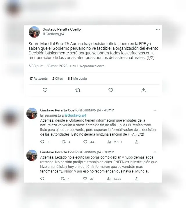 Gobierno no apoyará la organización del Mundial Sub 17.