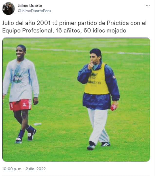 Jaime Duarte a Jefferson Farfán.