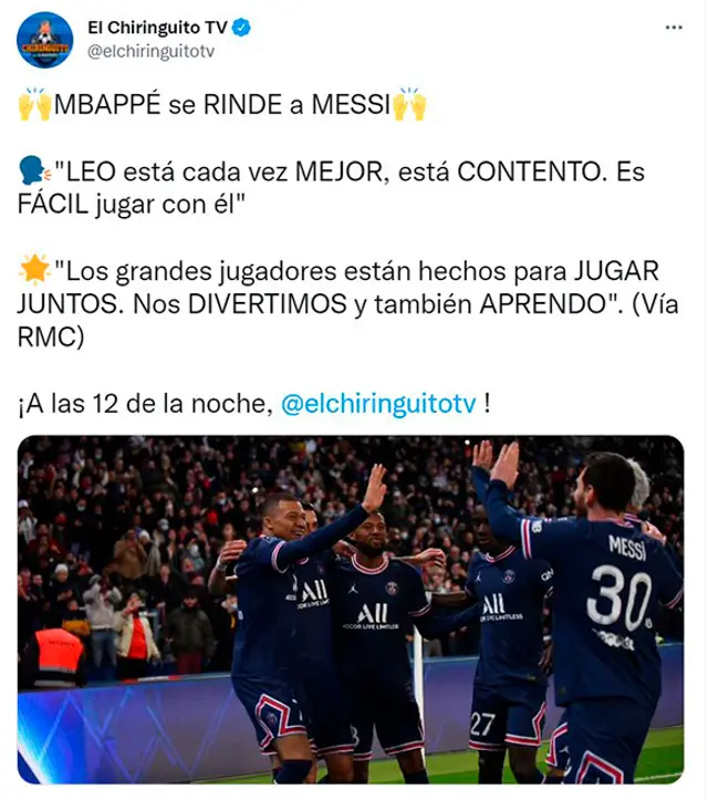 Kylian Mbappé y Lionel Messi