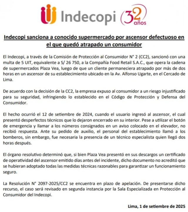indecopi plaza vea