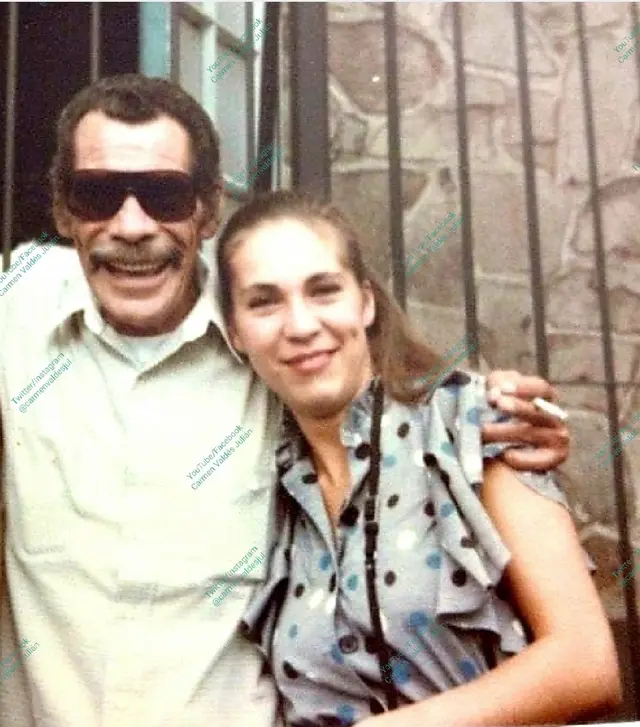 Foto inedita de Ramón Valdés y su hija Carmen
