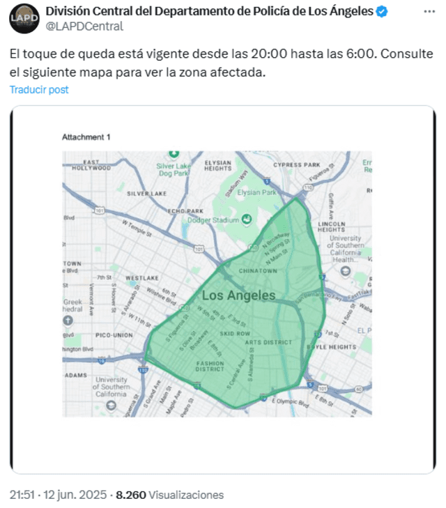 Toque de queda en Los Ángeles