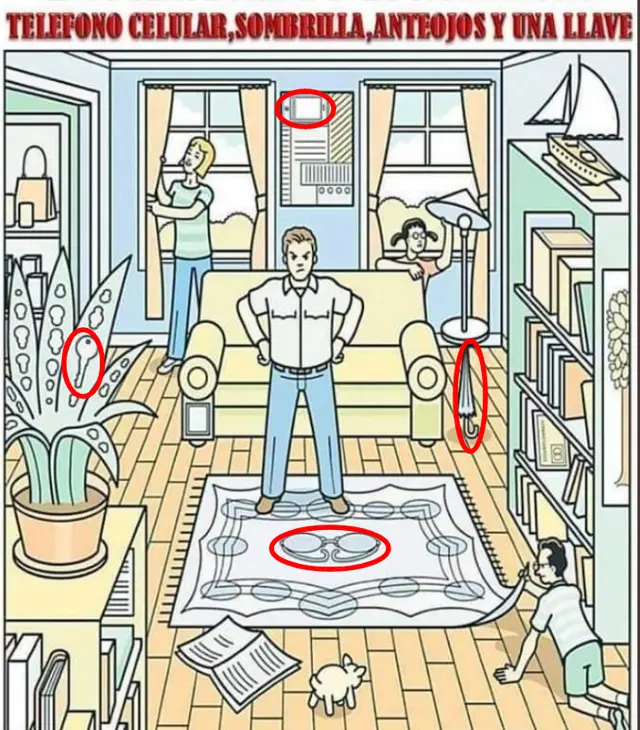  Solo un ojo de experto es capaz de detectar los objetos ocultos en la 'mágica' ilustración. | Fuente: Twitter Acertijos y pluzzes.