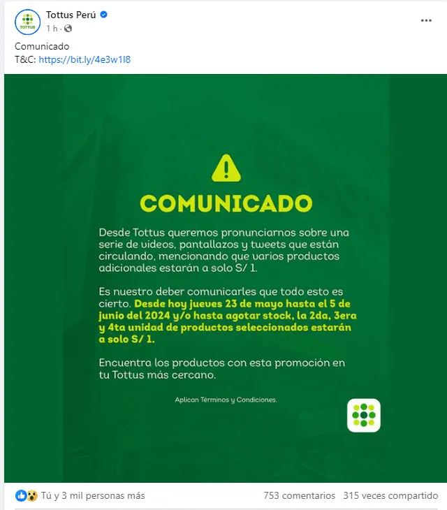tottus en redes sociales