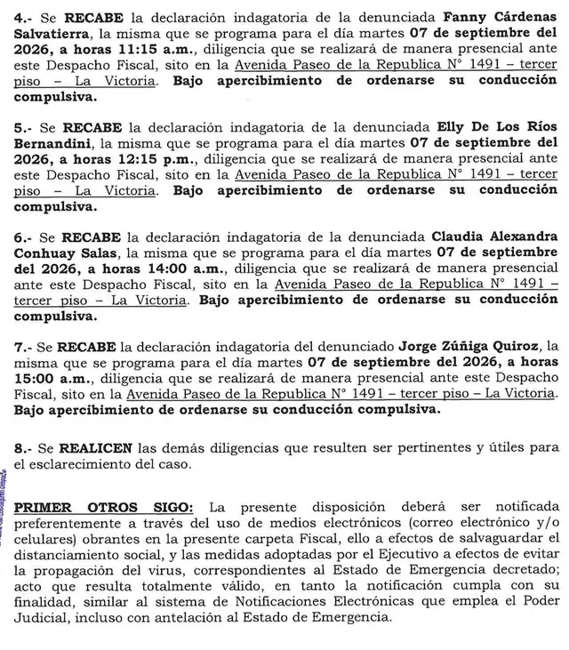 Ministerio Público abre investigación preliminar contra Fernando Cabada y más por presuntos delitos en agravio de socio Ministerio Público abre investigación preliminar contra Fernando Cabada y más por presuntos delitos en agravio de socio