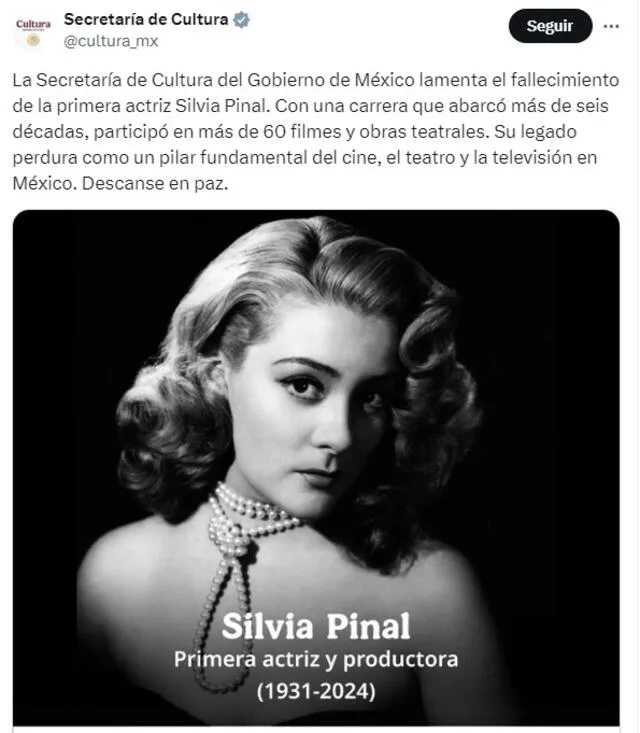Silvia Pinal falleció