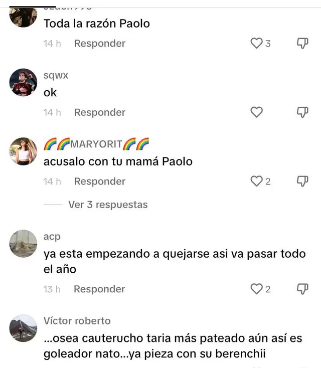 Comentarios contra Paolo Guerrero