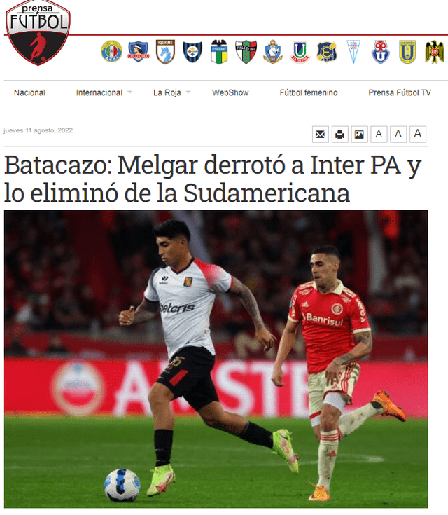 Melgar vs Internacional