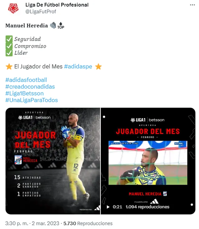 Manuel Heredia recibió ostentoso premio.