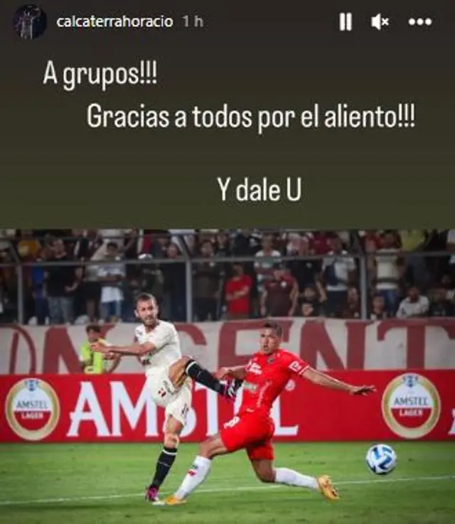 Horacio Calcaterra emocionó a los hinchas de Universitario con su mensaje.