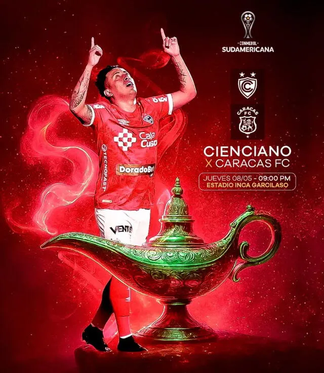 La publicación de Cienciano con la imagen de Christian Cueva    