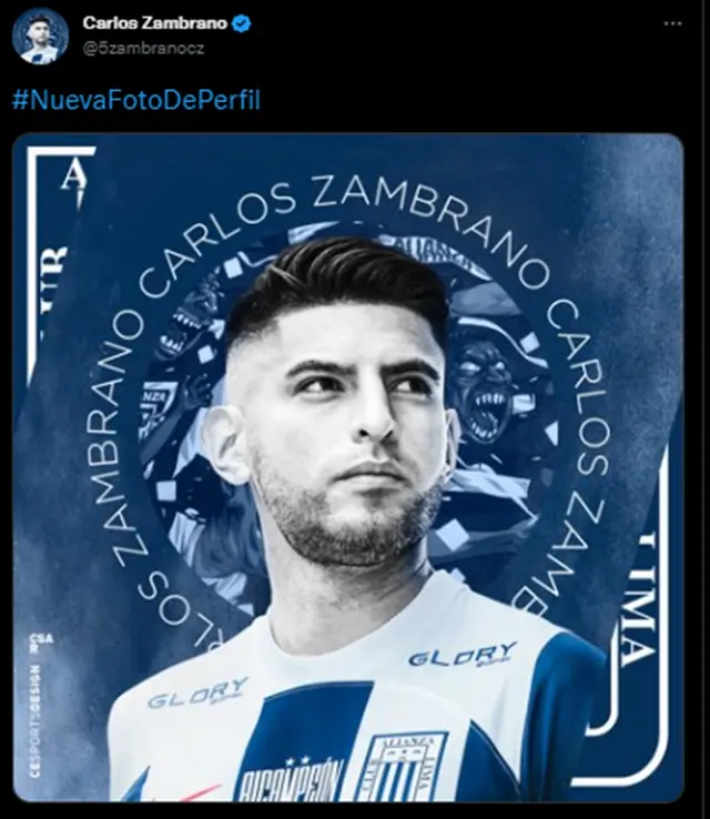  Carlos Zambrano cambió la foto de perfil de sus redes sociales.   