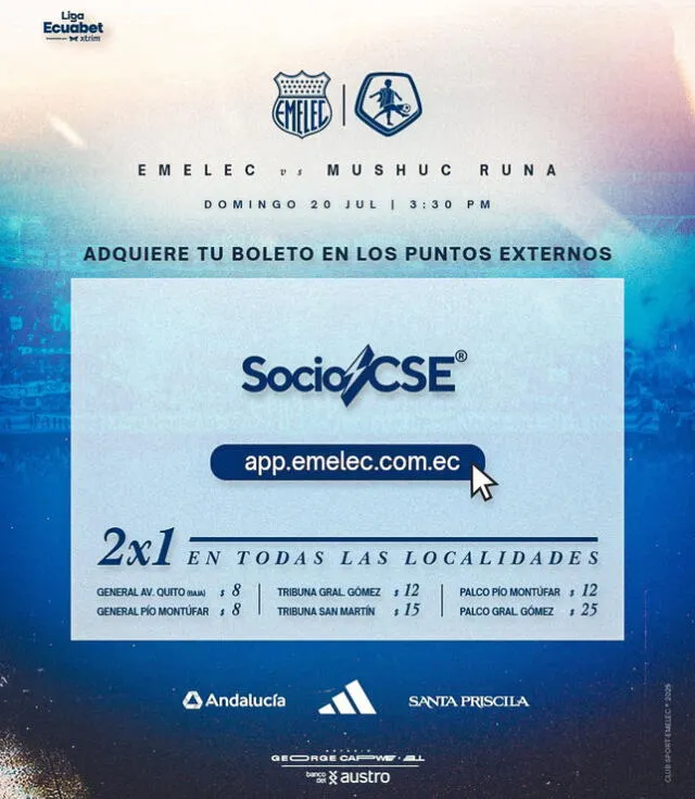 La publicación de Emelec en redes sociales 