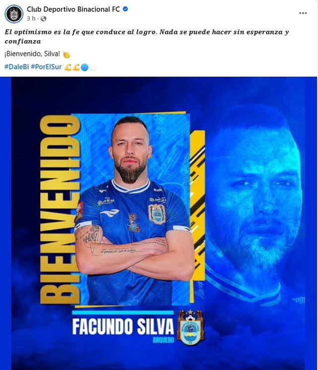 Facundo Silva, Fichajes Binacional