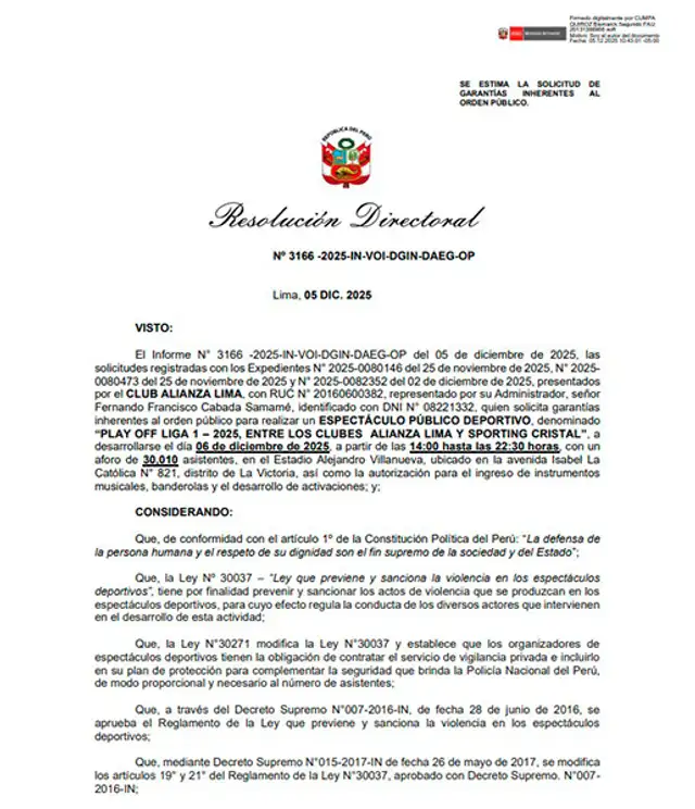 Alianza Lima vs Sporting Cristal