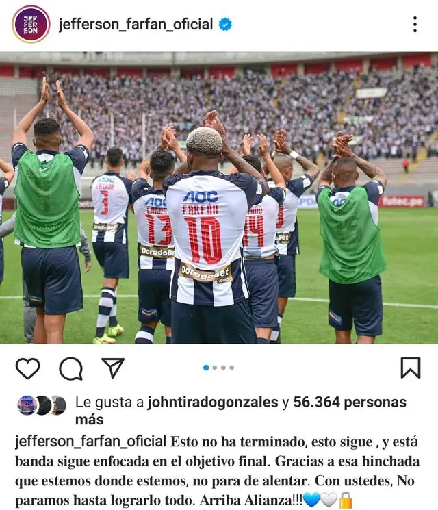 Jefferson Farfán sobre la victoria de Alianza Lima.
