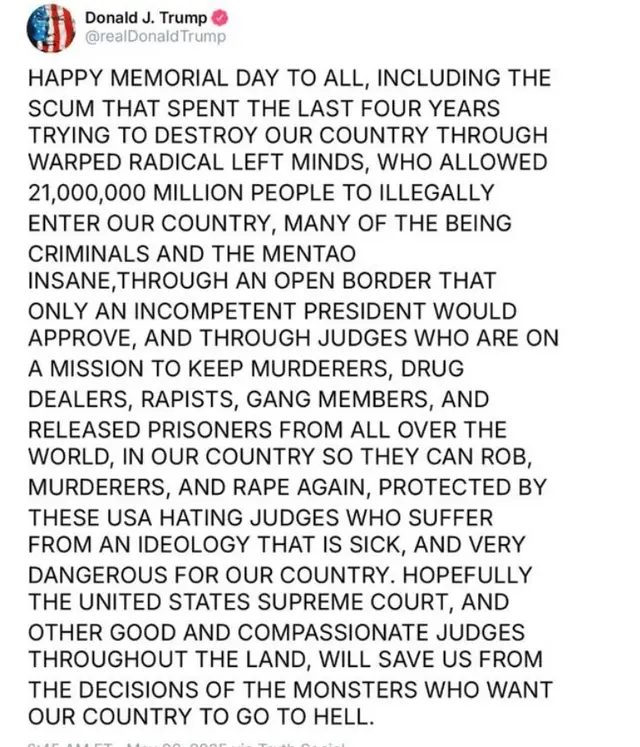 Donald Trump Memorial Day