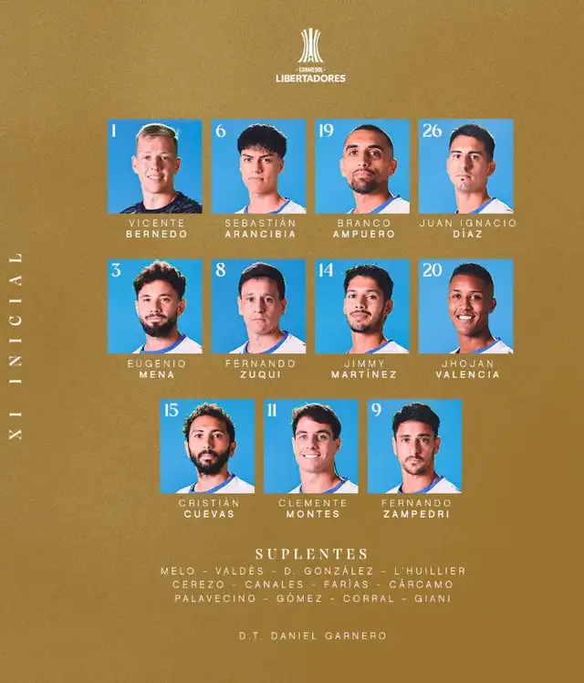 Alineación confirmada de los cruzados.