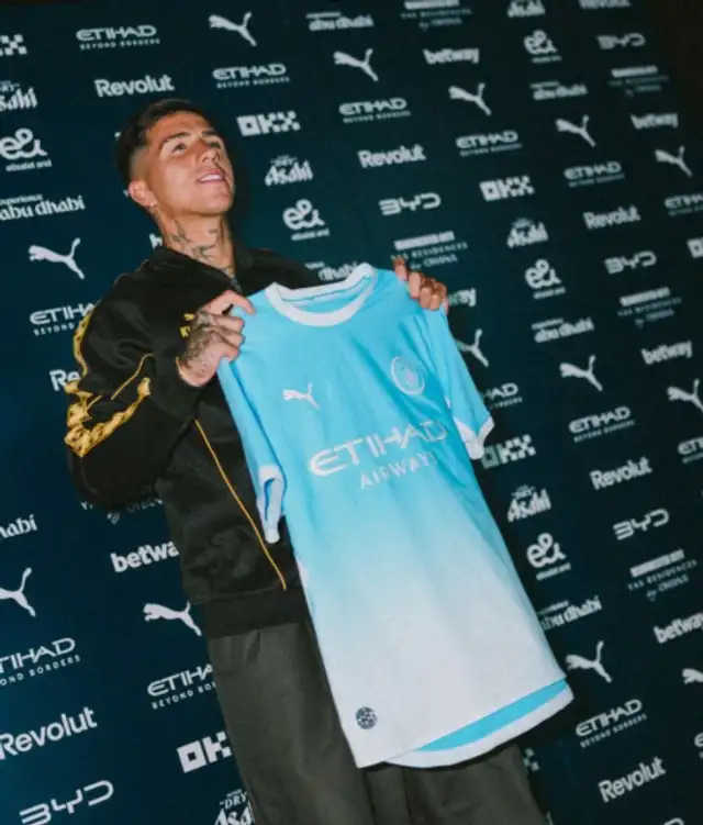 Enzo Fernández presentado en el Manchester City  