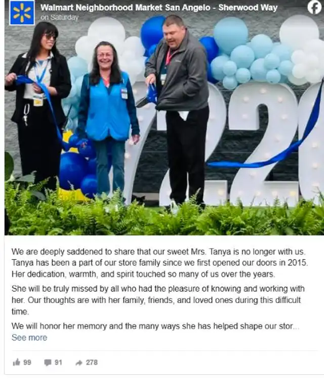 <em> Walmart realiza pronunciamiento sobre muerte de su trabajadora. / Foto: Facebook</em>   