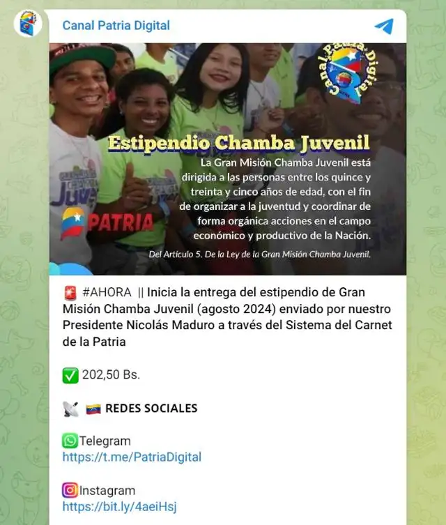 Estipendio Chamba Digital 2024