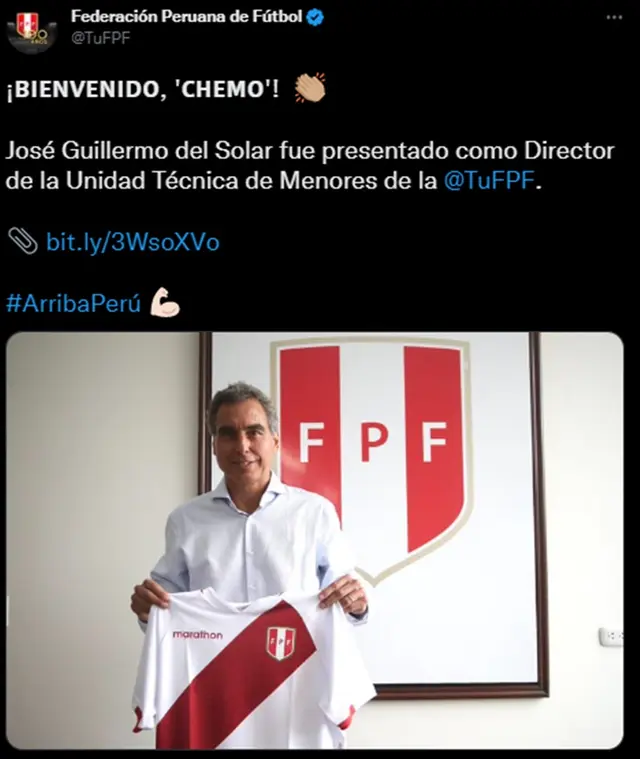  Chemo del Solar es el nuevo director de la Unidad Técnica de Menores de la FPF.   