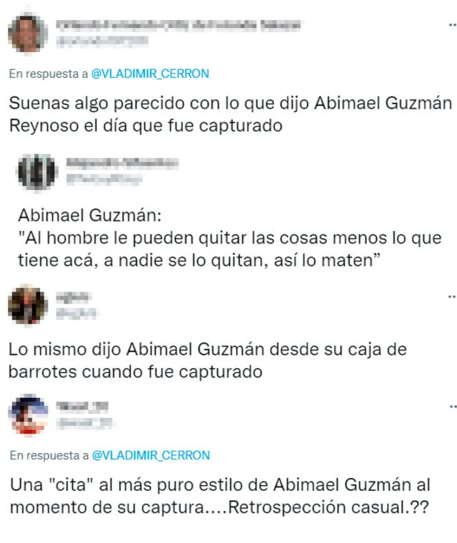 Usuarios comparan a Vladimir Cerrón con Abimael Guzmán