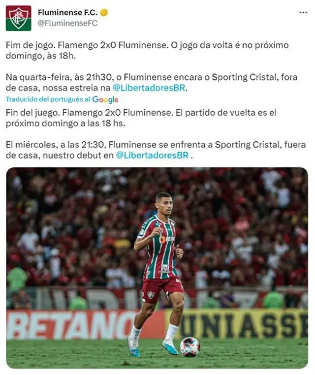 Sporting Cristal vs Fluminense